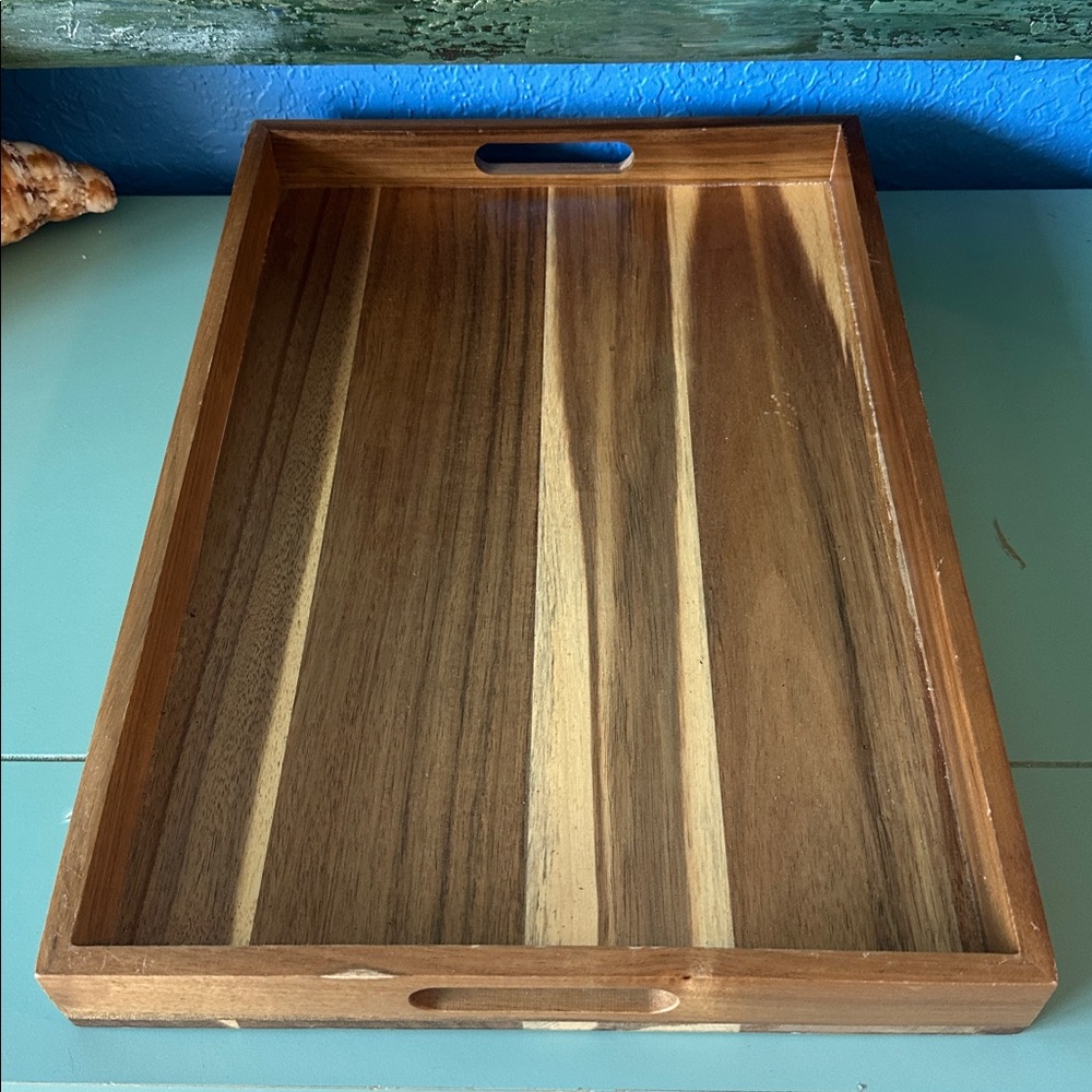 Elegant Wooden Serving Tray - Picture 2 of 6
